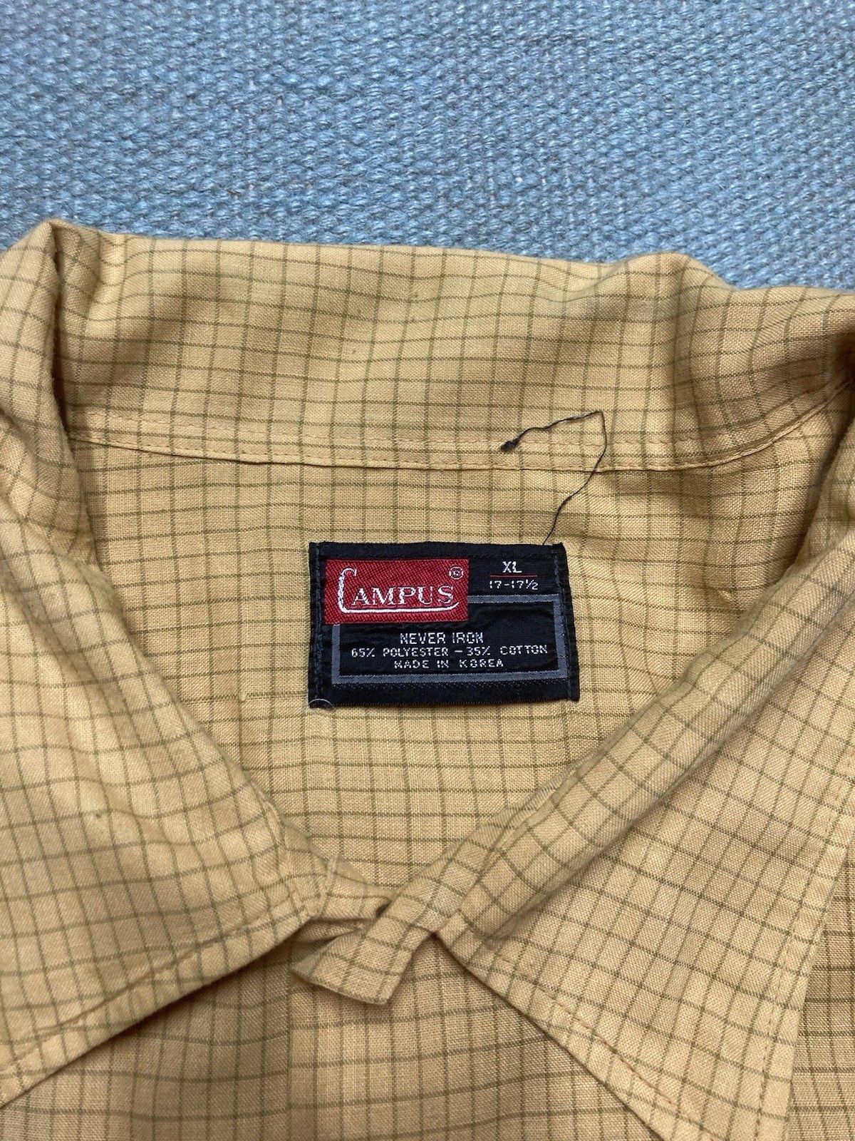 Vintage 70s long sleeve button shirt campus plaid lightweight XL Size US XL / EU 56 / 4 - 7 Thumbnail
