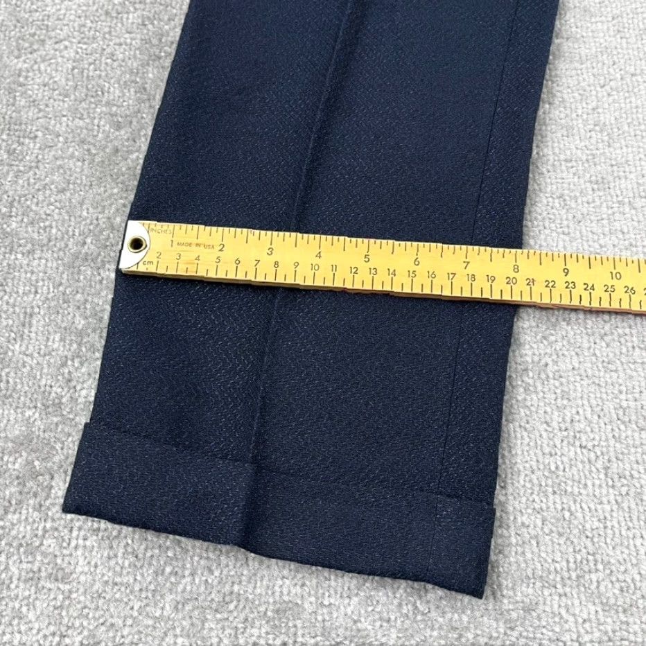 Ted Baker TED BAKER Pants Mens 36 R x 28.5" Navy Blue Pleated Dress Business Trousers Size US 36 / EU 52 - 3 Thumbnail