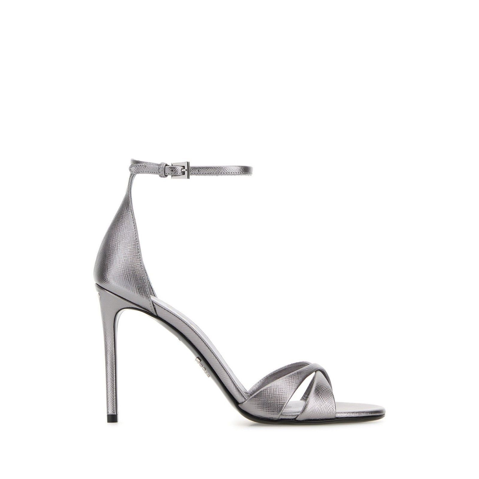 Prada PRADA Silver Leather 100mm Heel Sandals New & Authentic (Wom Size US 11 / IT 41 - 5 Thumbnail