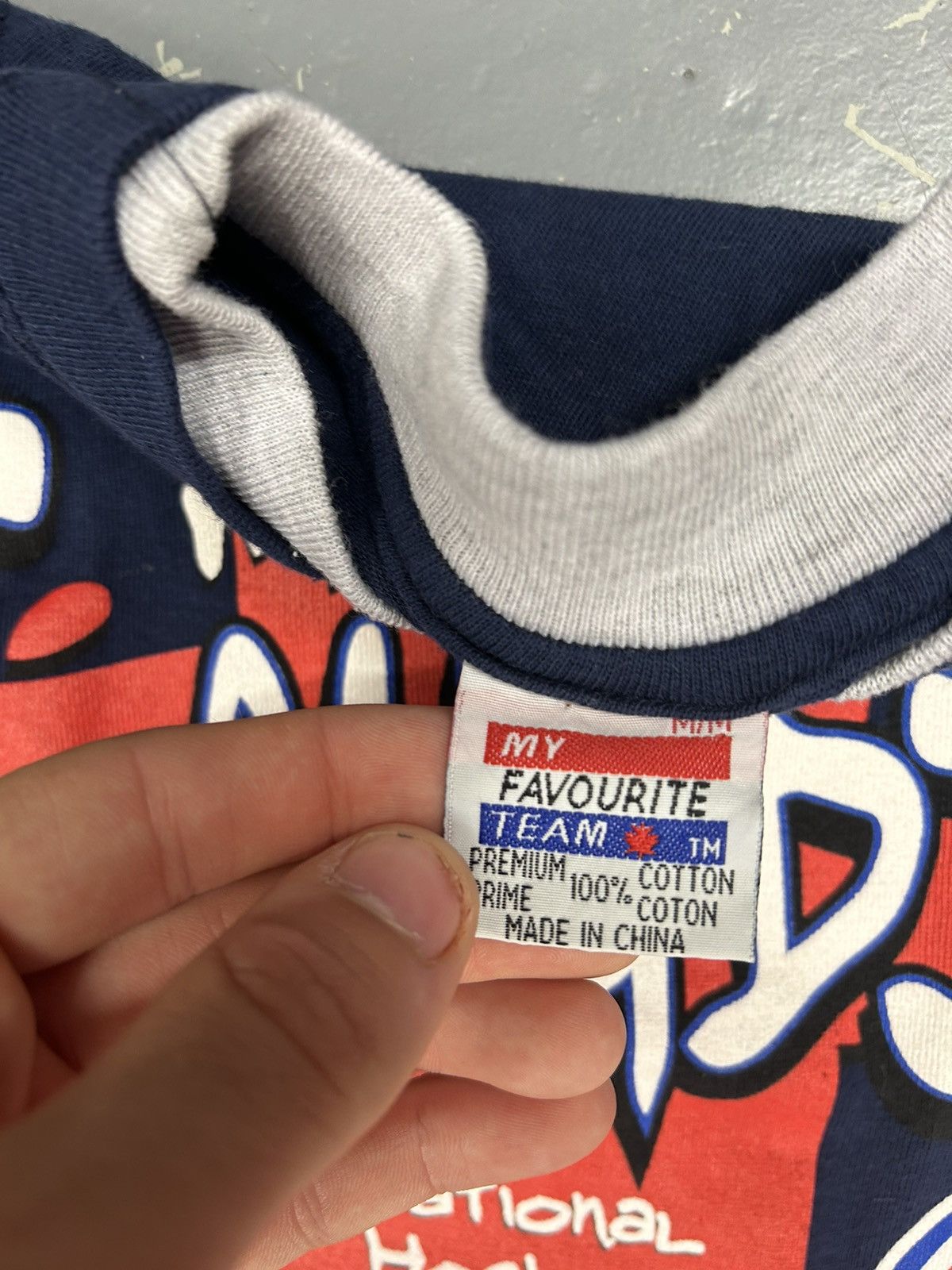 NHL × Vintage Crazy Vintage 90s Navy Montreal Canadians NHL Tee Shirt Size US XL / EU 56 / 4 - 3 Thumbnail