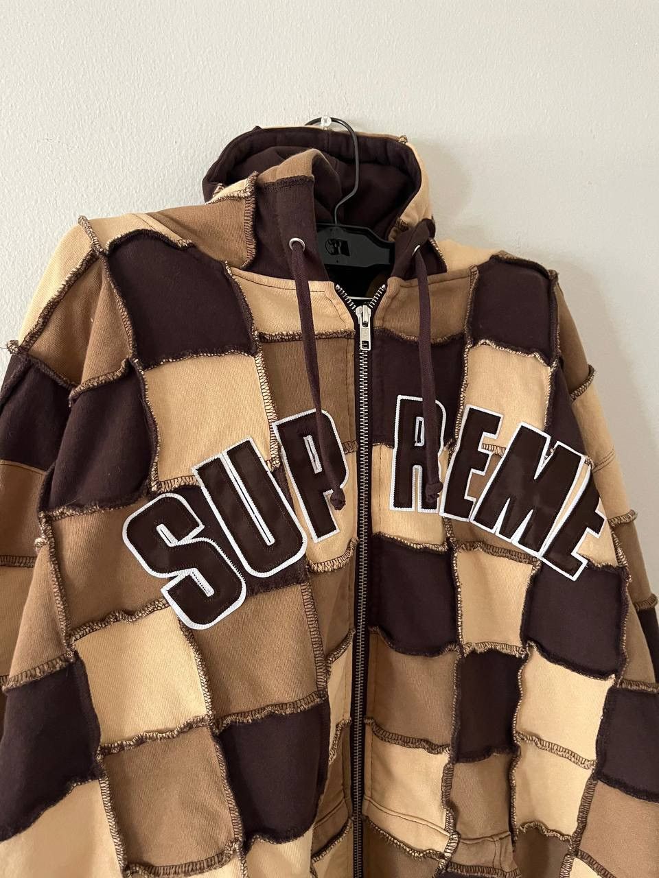 Supreme Supreme Reverse Patchwork Zip Up Hooded Sweatshirt L size Size US L / EU 52-54 / 3 - 2 Thumbnail