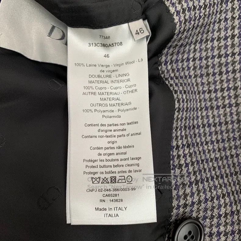 Dior Dior 22 dark gray checkered wool lapel double-breasted lon Size US S / EU 44-46 / 1 - 8 Thumbnail