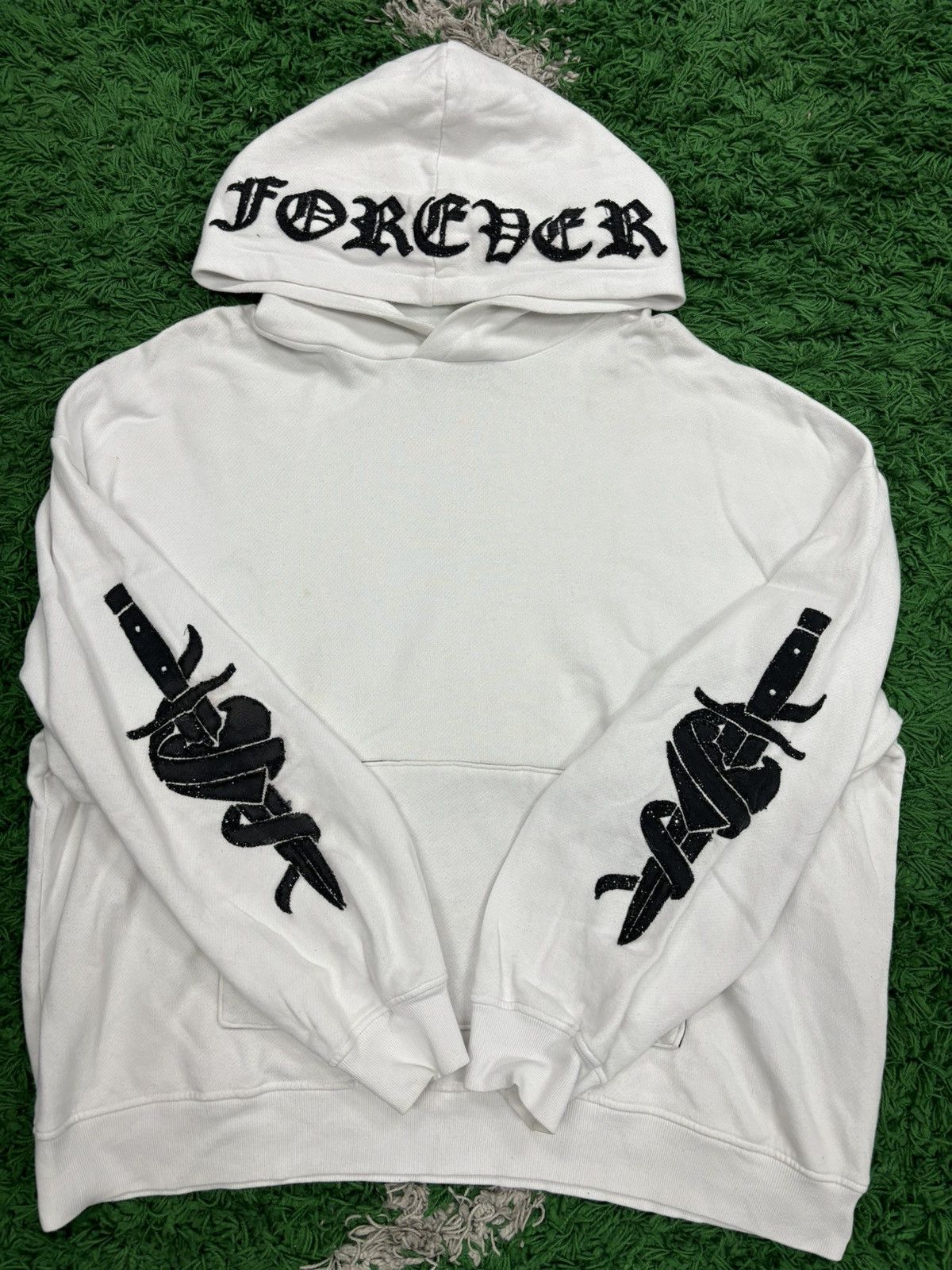 Amiri Amiri White Forever Hoodie XL Xlarge Size US XL / EU 56 / 4 - 1 Thumbnail