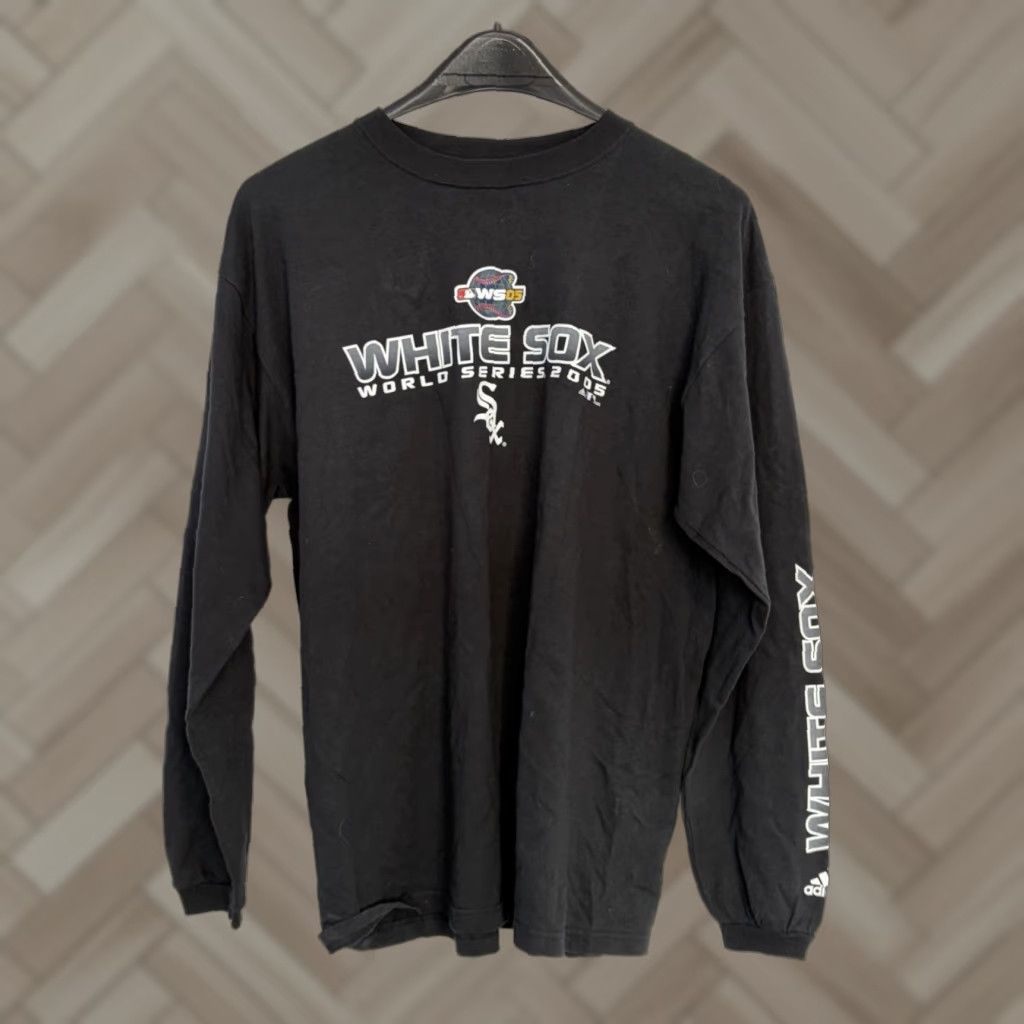 Adidas Chicago White Sox Adidas Black Long Sleeve T Shirt Large Mens MLB 2005 World Series Champions Graphic Print Size US L / EU 52-54 / 3 - 1 Thumbnail
