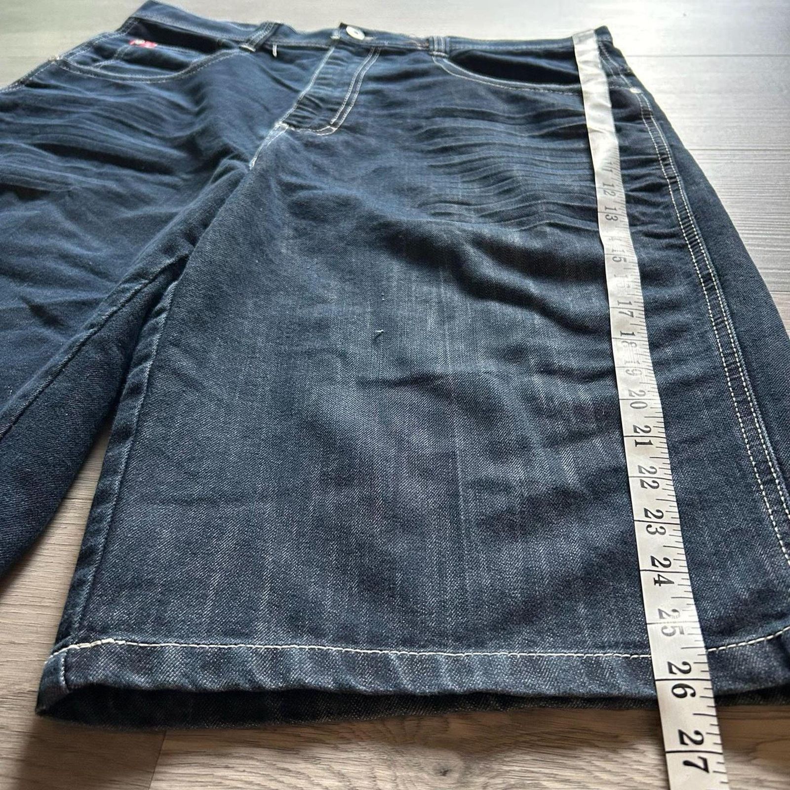 Southpole Y2k Southpole Baggy Raw Indigo Denim Jorts Size 38 Red Tab Size US 38 / EU 54 - 7 Thumbnail