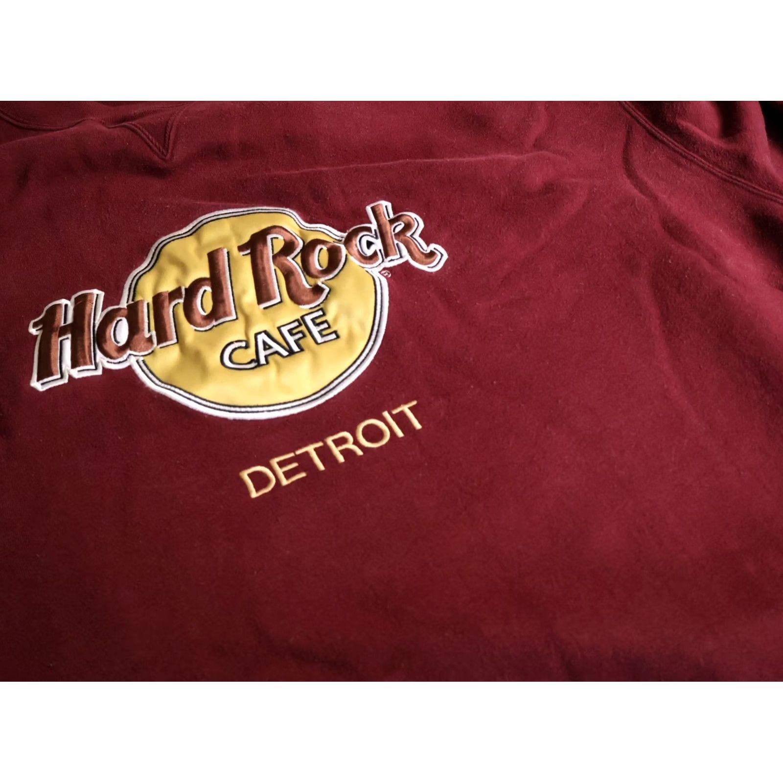 Hard Rock Cafe VINTAGE Hard Rock Cafe Detroit Sweatshirt Adult 2XL Dark Red Embroidered Logo 90s Size US XXL / EU 58 / 5 - 5 Thumbnail
