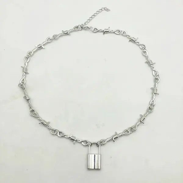 VIBE Punk Lock Barbed Wire Necklace Size ONE SIZE - 8 Thumbnail
