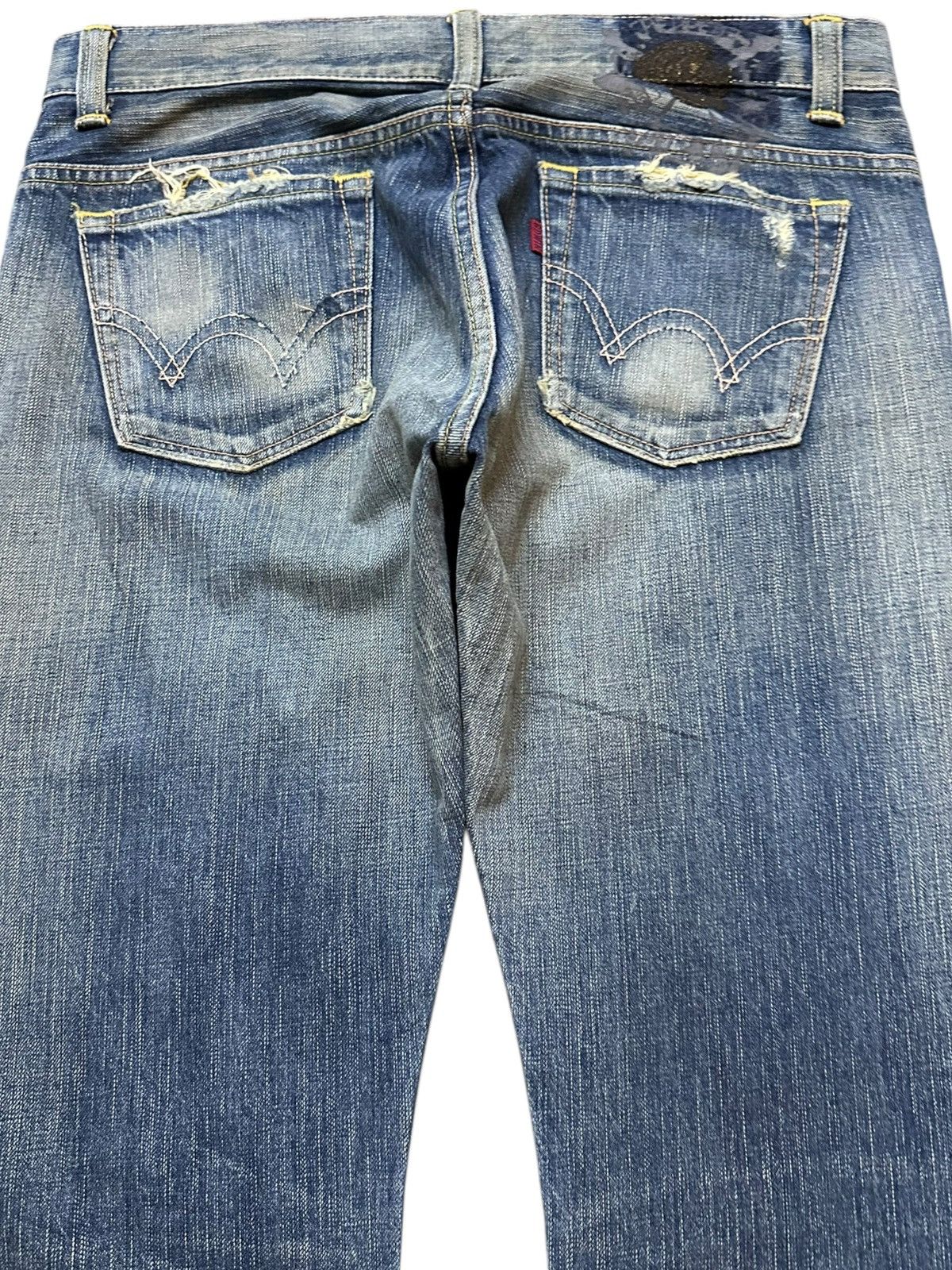 Edwin Vintage Edwin 53531 Flare Studded Grunge Distressed Denim Size US 32 / EU 48 - 7 Thumbnail