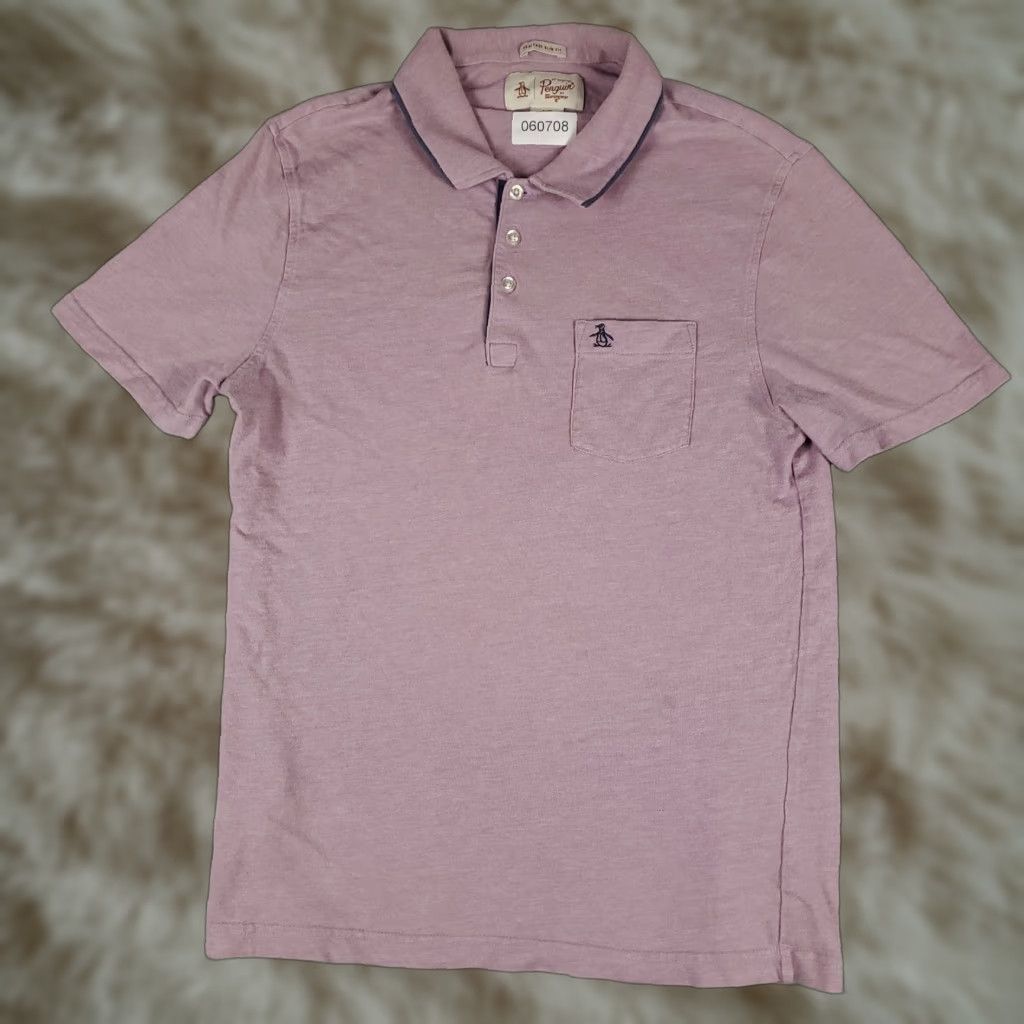 Vintage Penguin Polo Shirt Mens Large Purple Slim Fit Casual Short Sleeve Activewear Size US L / EU 52-54 / 3 - 1 Thumbnail