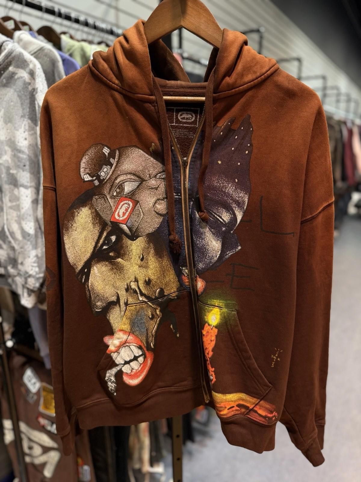 Travis Scott Travis Scott x ecko Complexcon Brown Zip Up Hoodie Large Size US L / EU 52-54 / 3 - 3 Thumbnail