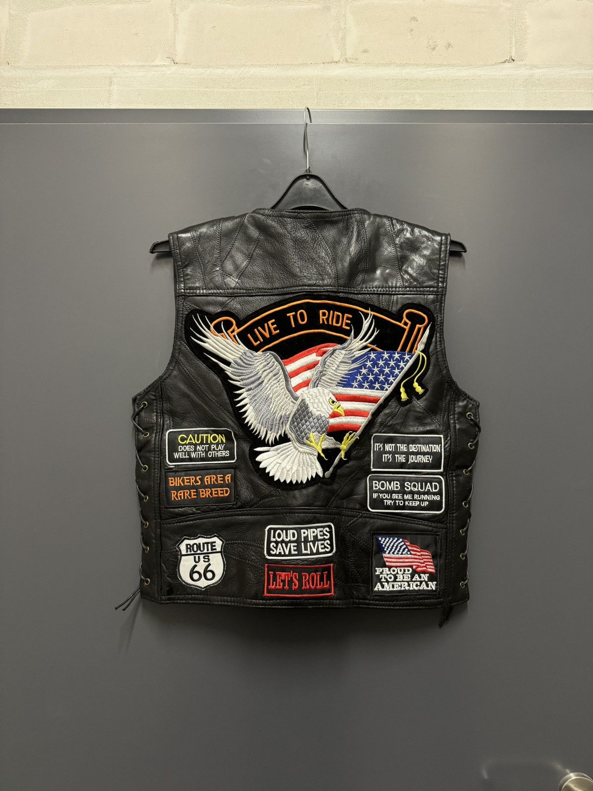Genuine Leather Real Leather rock rider vest racing harley Size US S / EU 44-46 / 1 - 1 Thumbnail