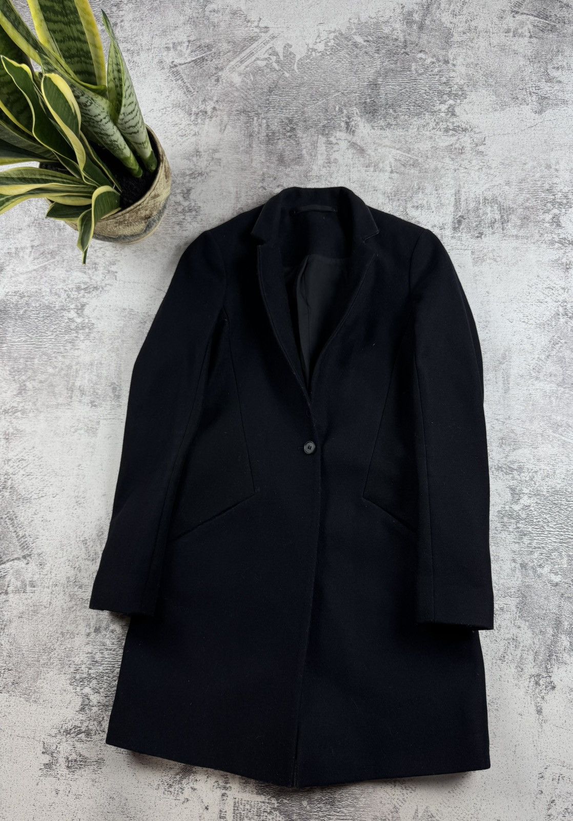 Allsaints ALLSAINTS Vita Black US 2 Wool Button Trench Long Trench Coat Jacket Blazer Size XS / US 0-2 / IT 36-38 - 3 Thumbnail