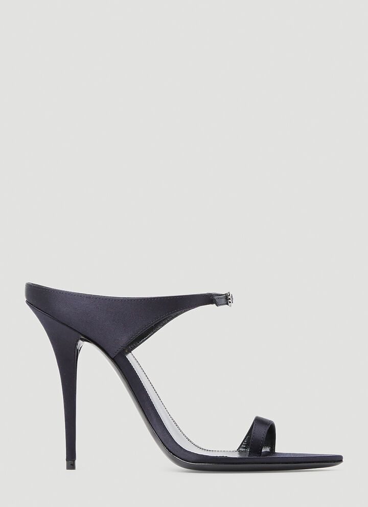 o1s1wg111024 Dive Mules in Silk Satin in Blue