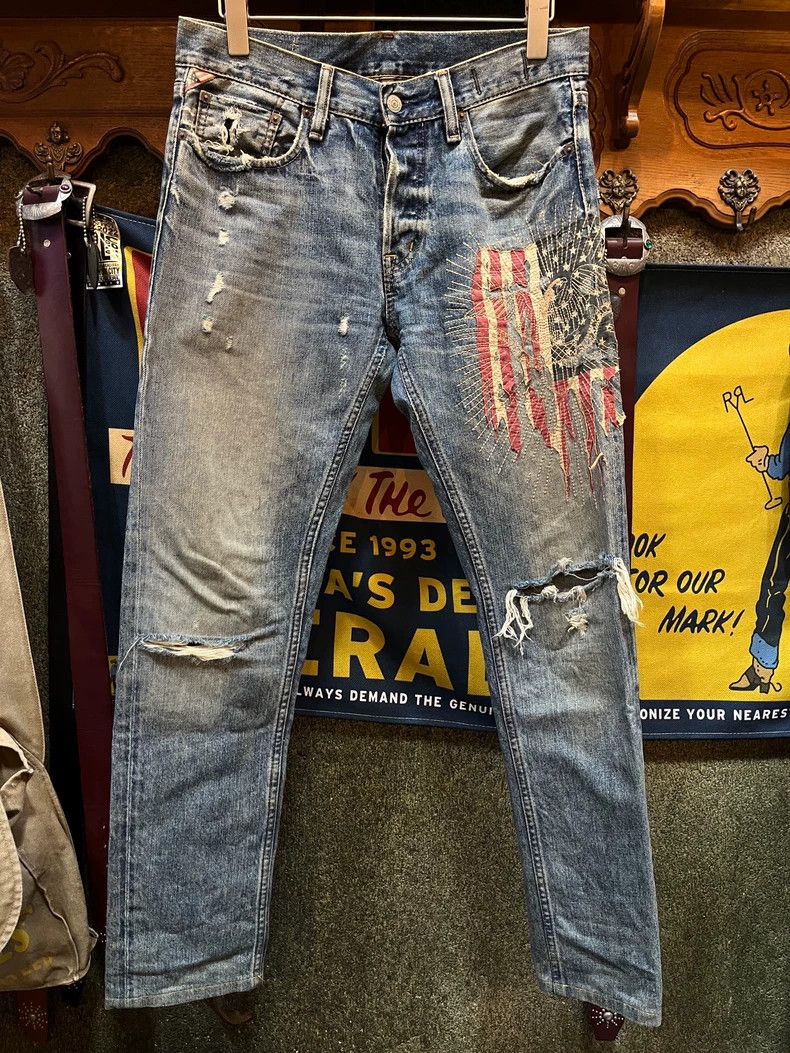 Denim & Supply Ralph Lauren RRL Ralph Lauren Outdated old patch washed distressed logg Size US 36 / EU 52 - 1 Thumbnail