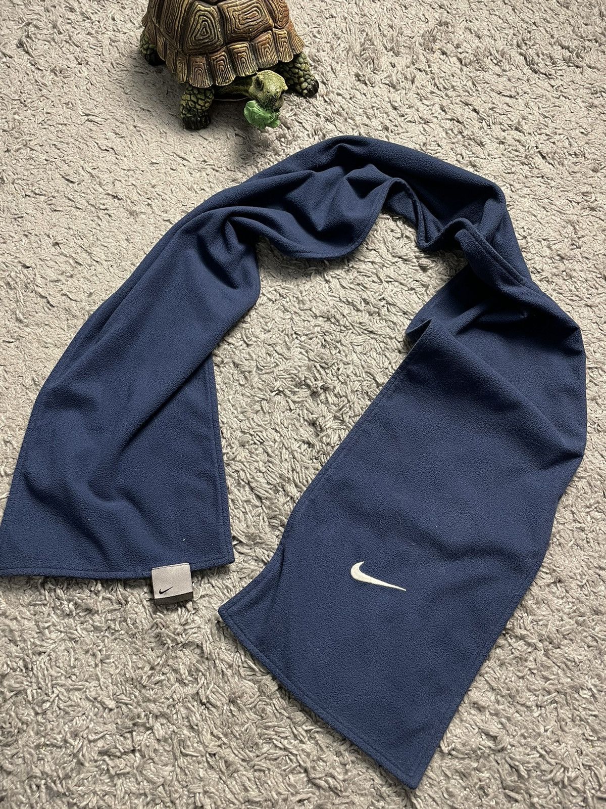 Nike Vintage Nike Swoosh Fleece Blue Scarf Size ONE SIZE - 2 Thumbnail