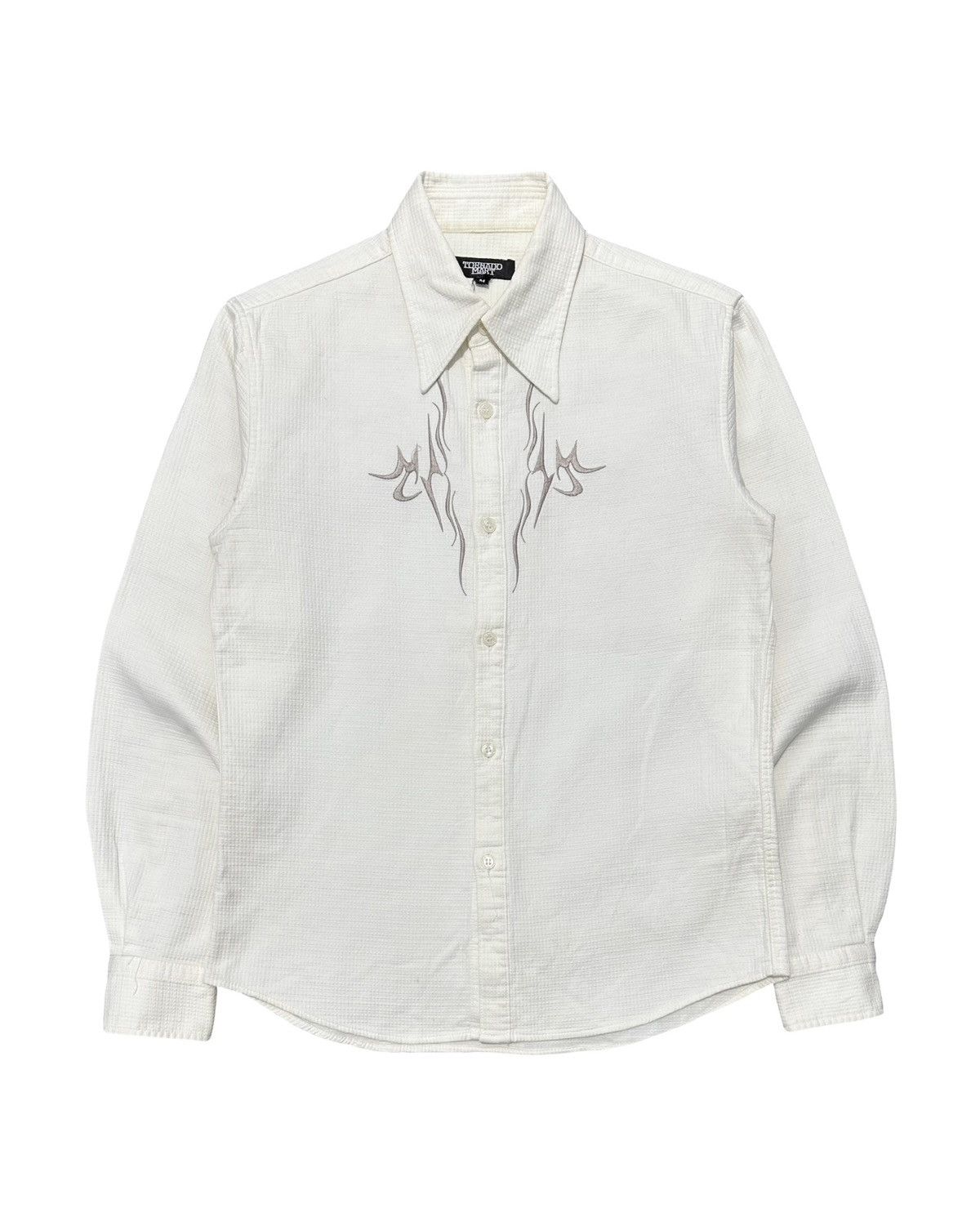 image of Tornado Mart Tribal Shirt in White, Men's (Size Medium)