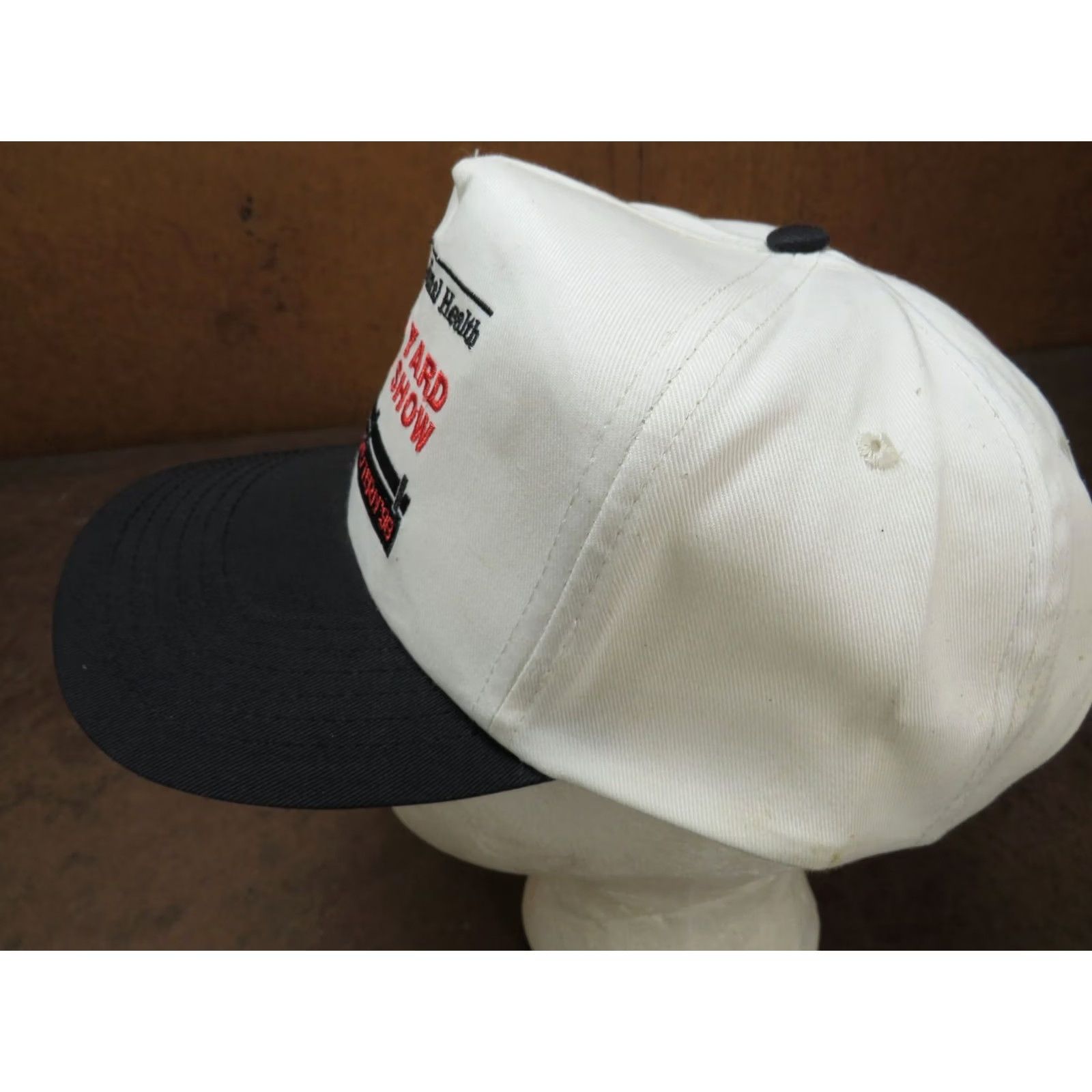 Vintage VINTAGE Pfizer Animal Health Yard Show National Western 1998 Farm Ag VTG Snapback Hat Men One Size White Solid Adjustable Hat Size ONE SIZE - 3 Thumbnail