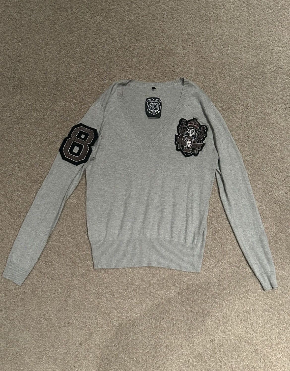 Philipp Plein Rare vintage philipp plein silk cashmere sweater emblem Size US M / EU 48-50 / 2 - 2 Thumbnail