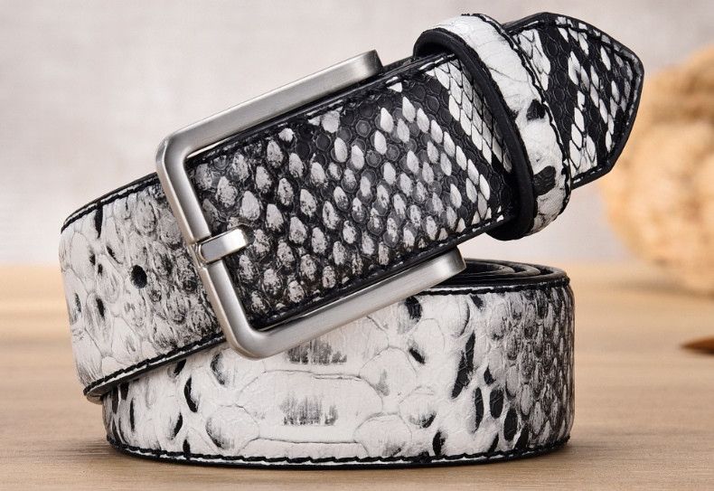 Japanese Brand Snake Pattern PU Leather Belt Size ONE SIZE - 1 Thumbnail