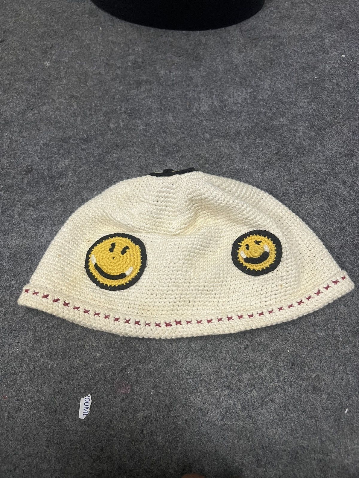 image of Vintage Smile Kapital Style Beani Hat in White, Men's