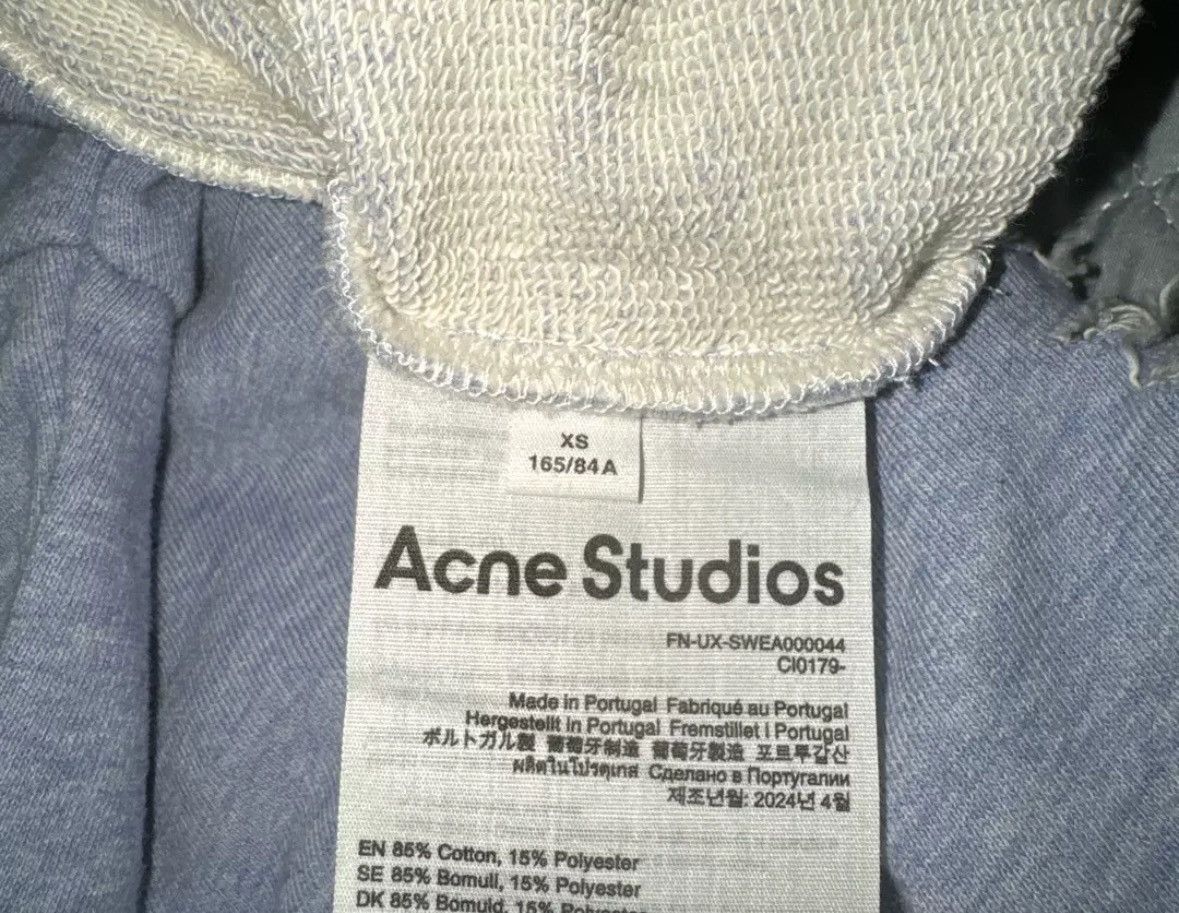 Acne Studios Acne studios Blue-gray ripped hoodie Size US XS / EU 42 / 0 - 4 Thumbnail