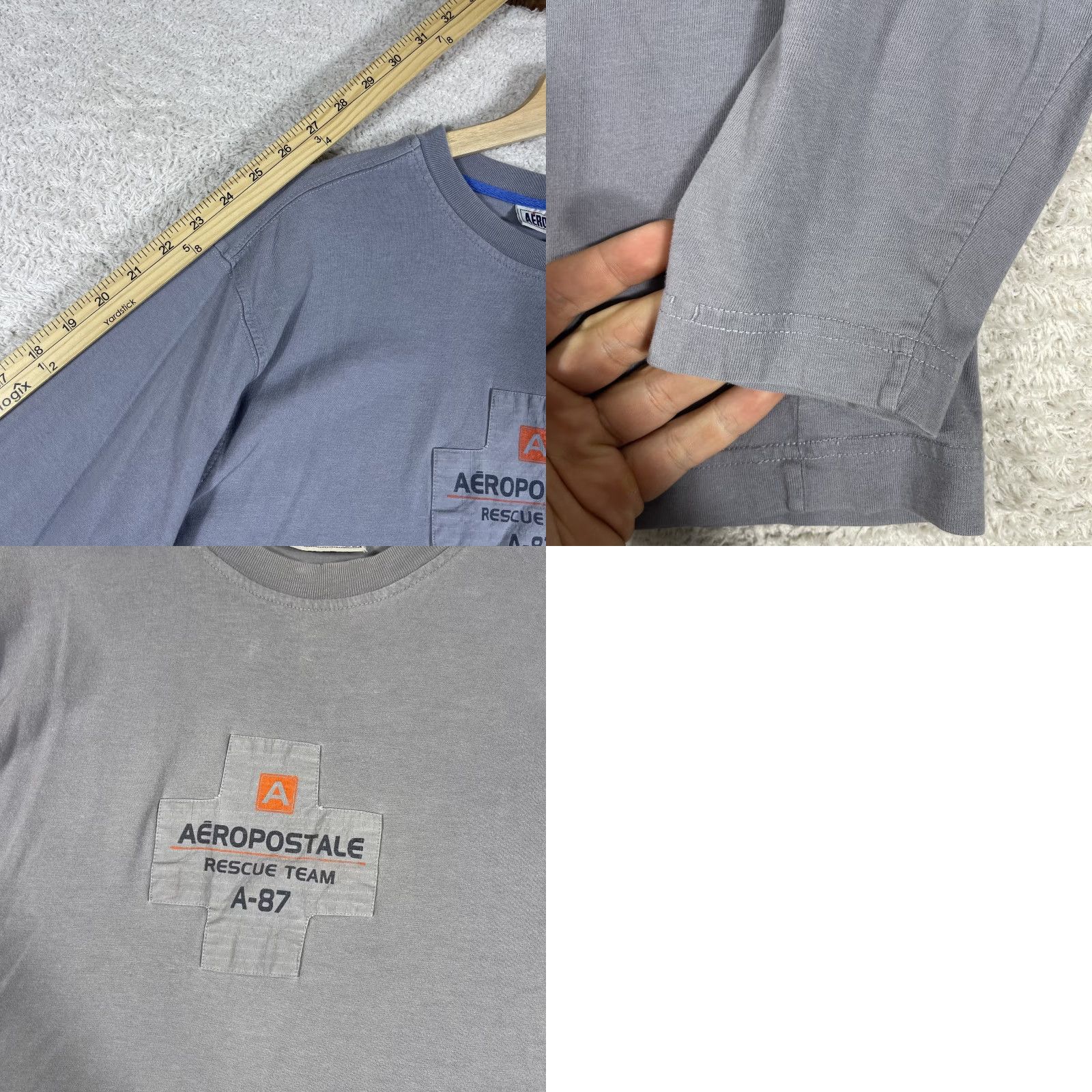 Aeropostale VINTAGE Aeropostale T-Shirt Mens Large Gray Y2K Rescue Team A-87 Ski Long Sleeve Shirt Size US L / EU 52-54 / 3 - 8 Thumbnail