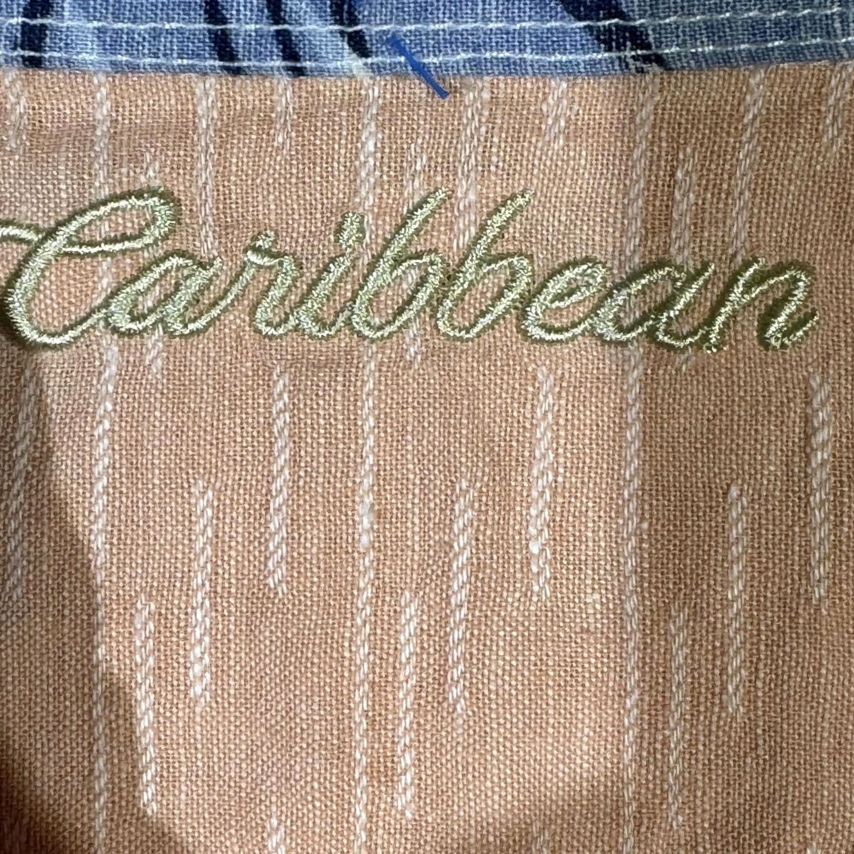 Vintage Caribbean Brand Shirt Mens Large Linen Short Sleeve Button Up Casual Pocket Size US L / EU 52-54 / 3 - 7 Thumbnail