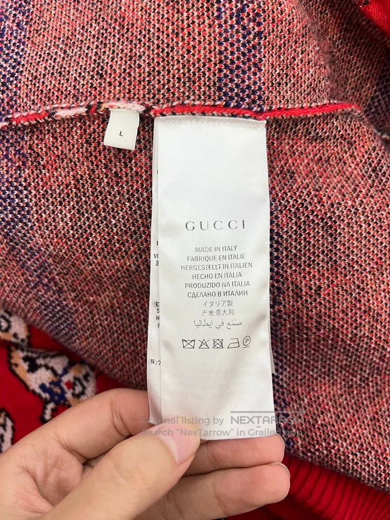 Gucci Gucci Red Piglet Sweater Cardigan coat Size L / US 10 / IT 46 - 5 Thumbnail