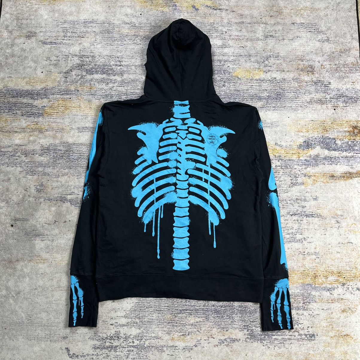 Japanese Brand Freaky massive skeleton full zip thumbhole zip hoodie Size US XL / EU 56 / 4 - 2 Thumbnail