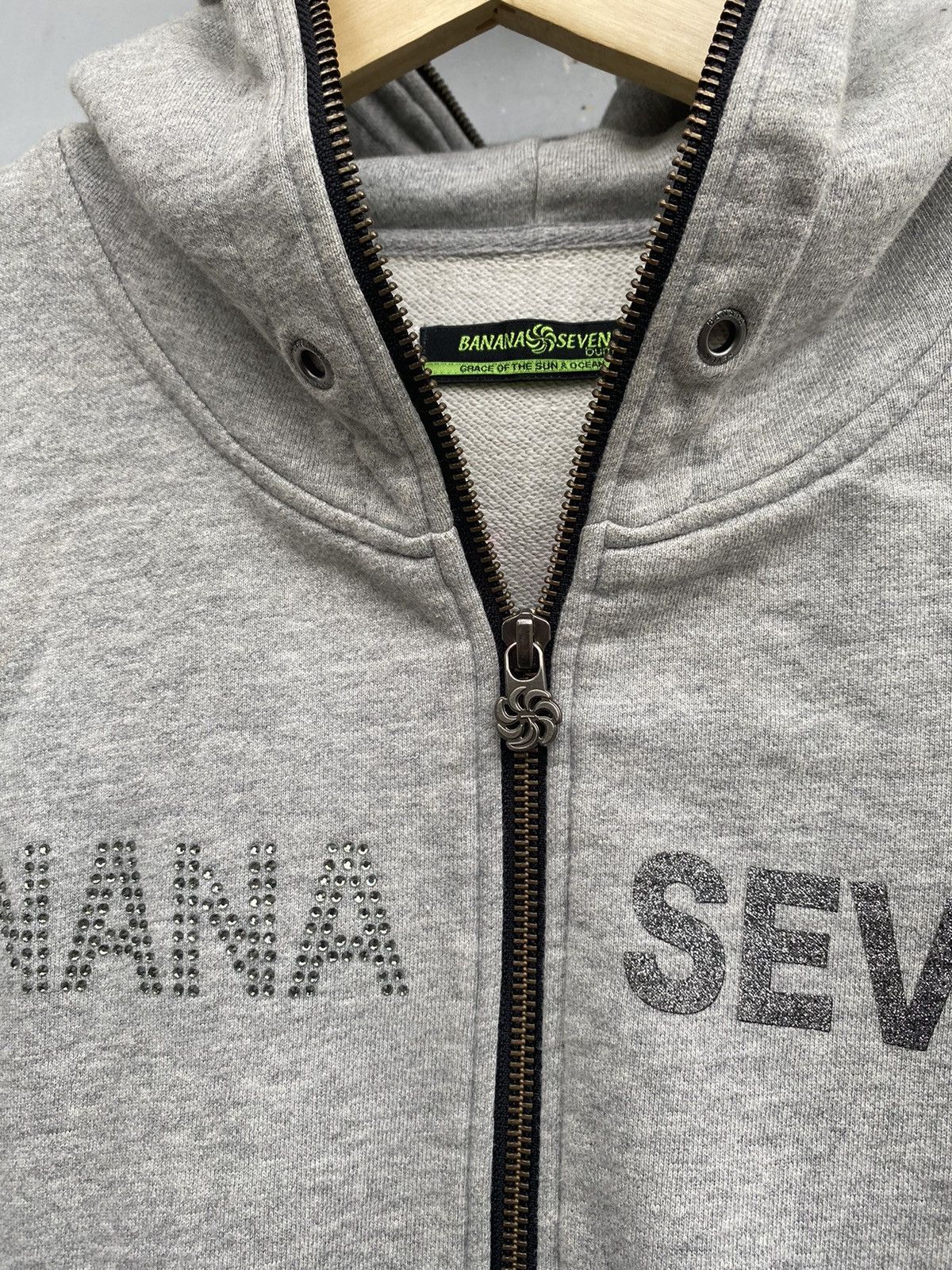 If Six Was Nine Banana Seven Glitter Diamond Full Face Zipper Hoodie Style Size US XL / EU 56 / 4 - 2 Thumbnail