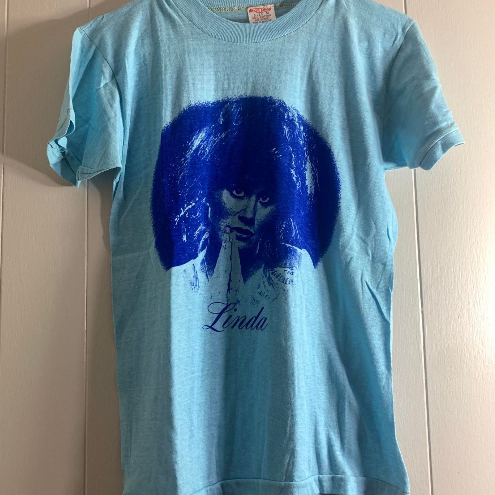 Vintage 80s LINDA RONSTADT single stitch graphic tee shirt MEDIUM Size US M / EU 48-50 / 2 - 3 Thumbnail
