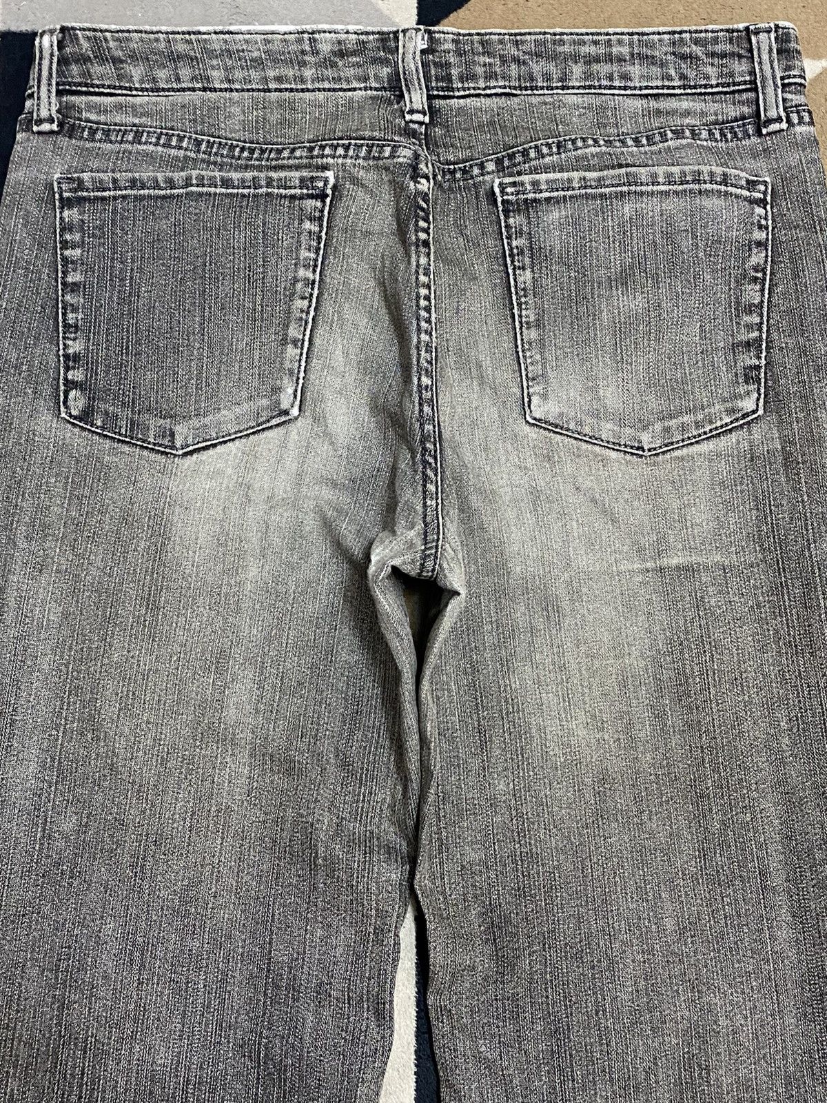 Hypebeast Vintage Japanese Brands Black Denim Distressed Flare Jeans Size US 32 / EU 48 - 4 Thumbnail
