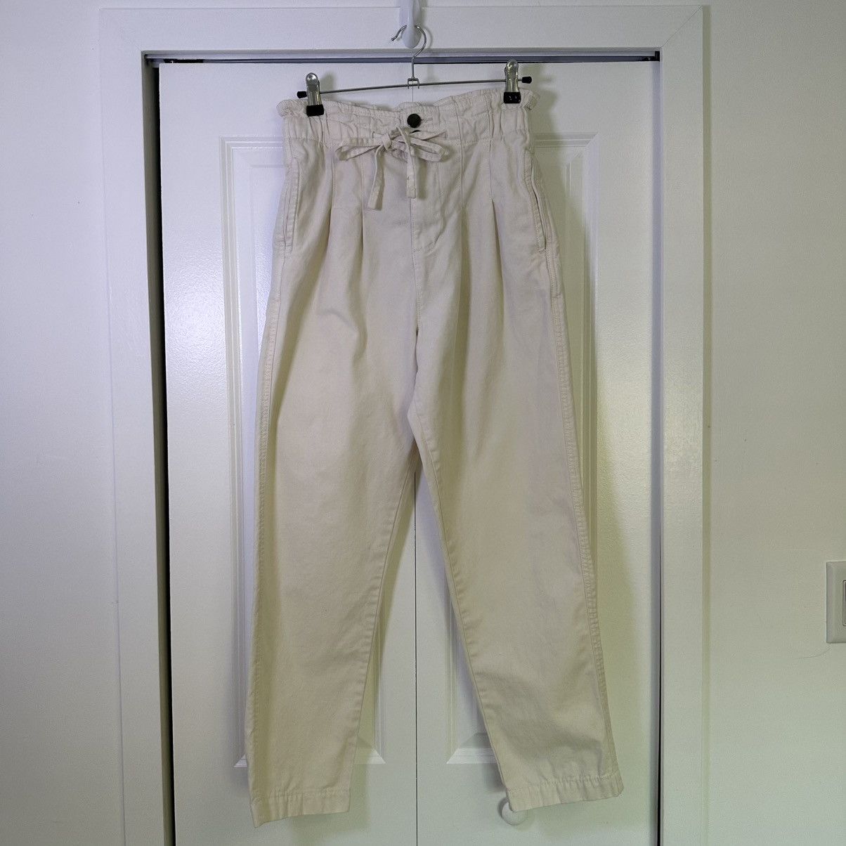 Cotton On Cotton On High-Waisted Paperbag Pants – Cream Beige Size 27" / US 4 / IT 40 - 1 Thumbnail