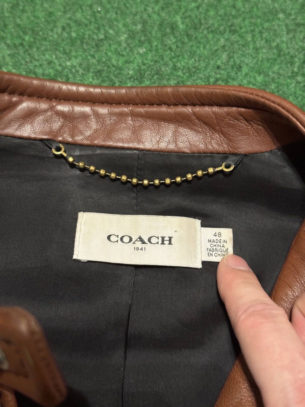 Coach Coach Lambs Leather Brown Racer Moto Brown 48 Medium Jacket Size US M / EU 48-50 / 2 - 2 Thumbnail
