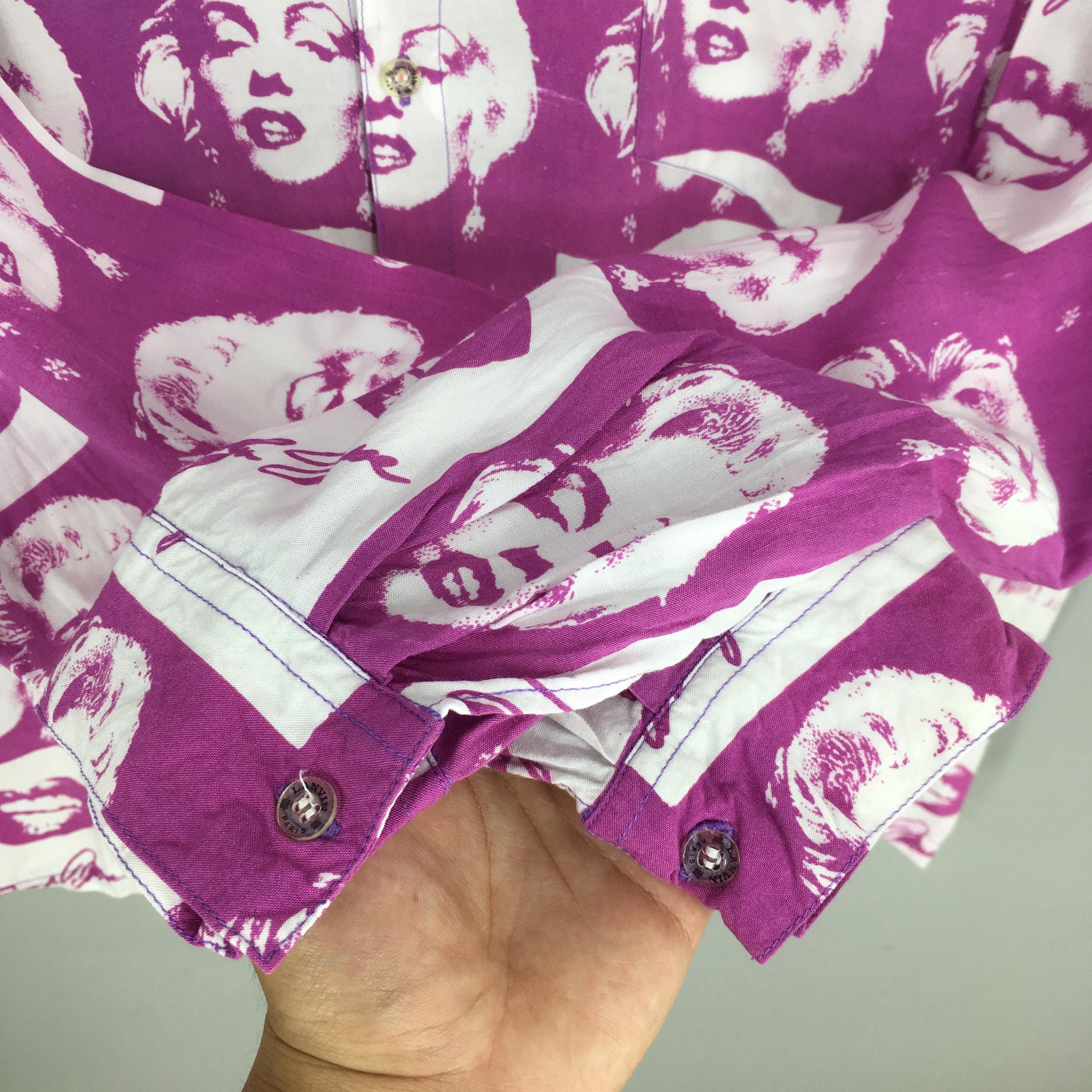 Other Vintage 90s Iconic Marilyn Monroe Pink Rayon Shirt Large Size US L / EU 52-54 / 3 - 4 Thumbnail