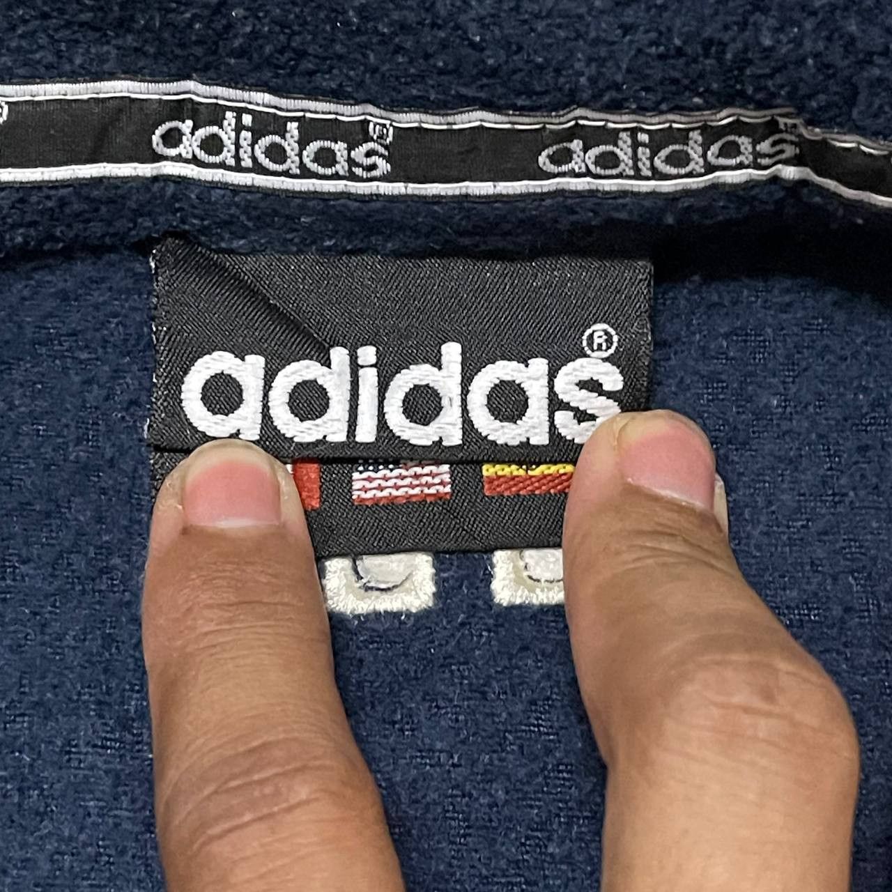 Adidas Vintage 90's Adidas Trefoil Embroidered Zipper Jacket Size US L / EU 52-54 / 3 - 7 Thumbnail