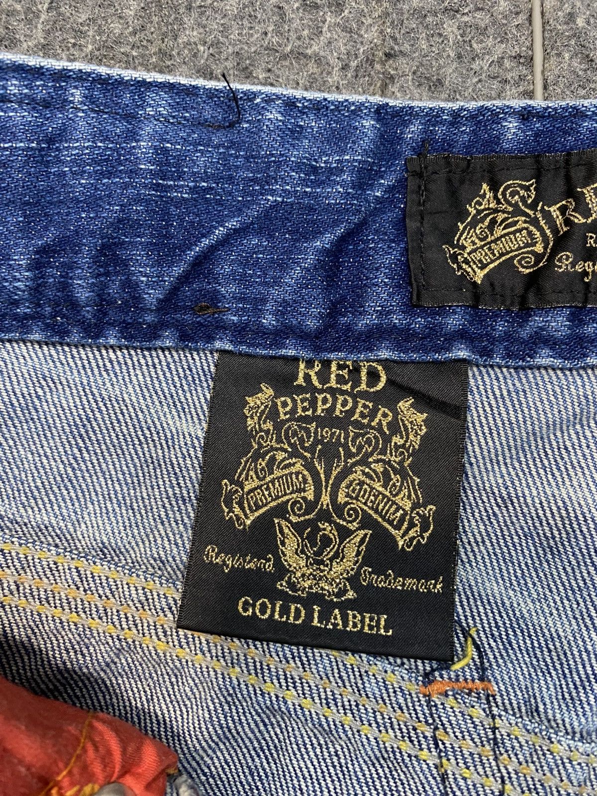 Other Red Pepper Red Label Whisker Denim Jeans Embroidery Logo Size US 32 / EU 48 - 13 Thumbnail