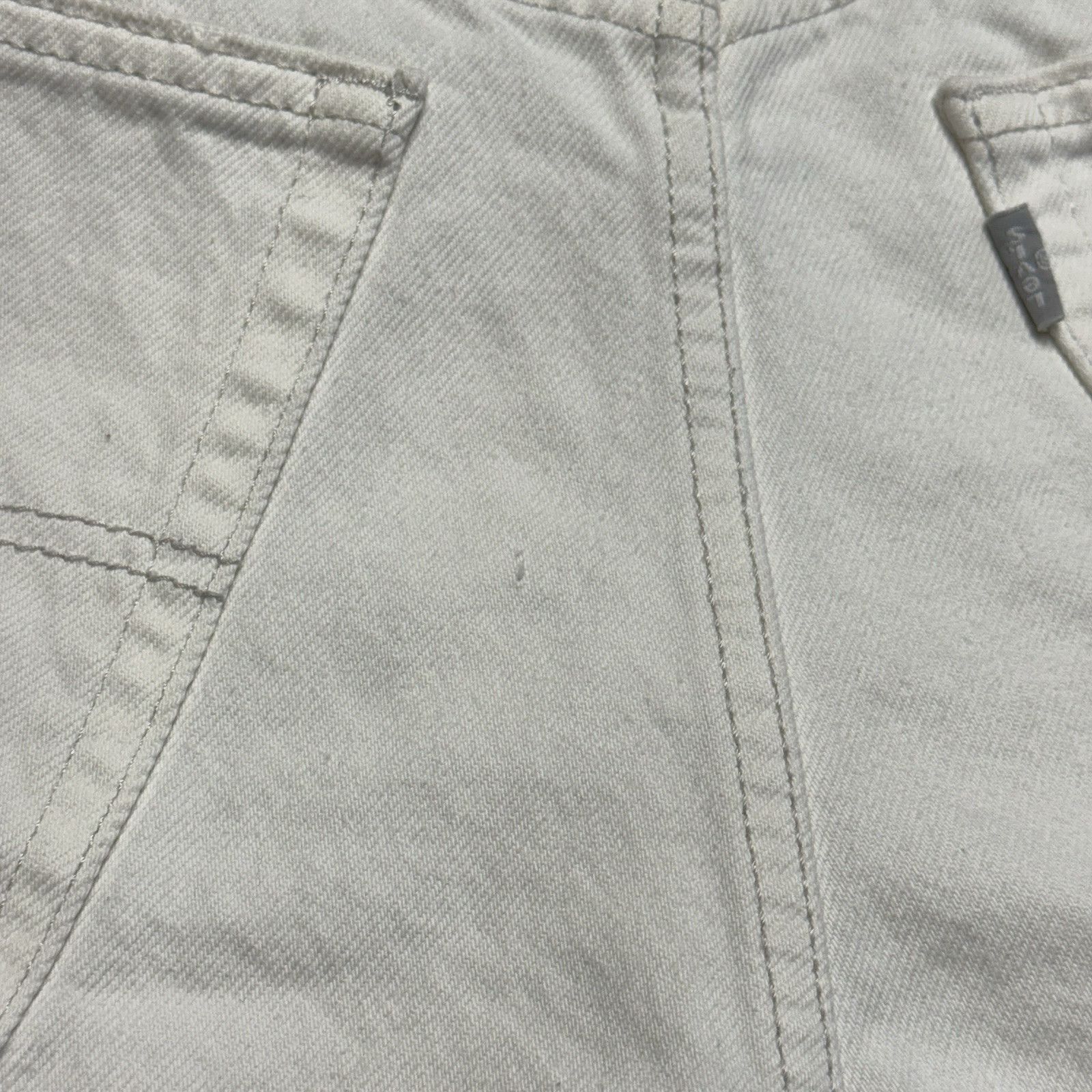 Levi's Levis Silver Tab Mom Shorts Womens 33 White High Rise Waiste Size 33" - 5 Thumbnail