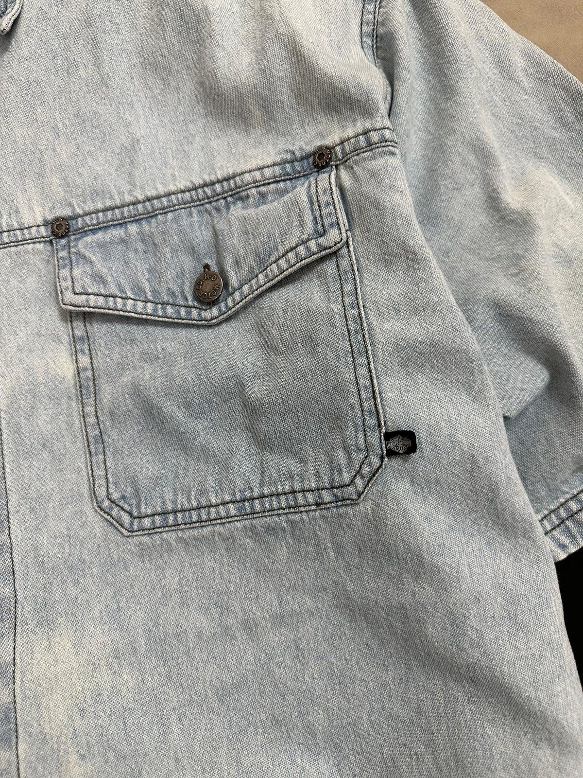 Harley Davidson VINTAGE HARLEY DAVIDSON BUTTON UP SHIRT Size US L / EU 52-54 / 3 - 4 Thumbnail