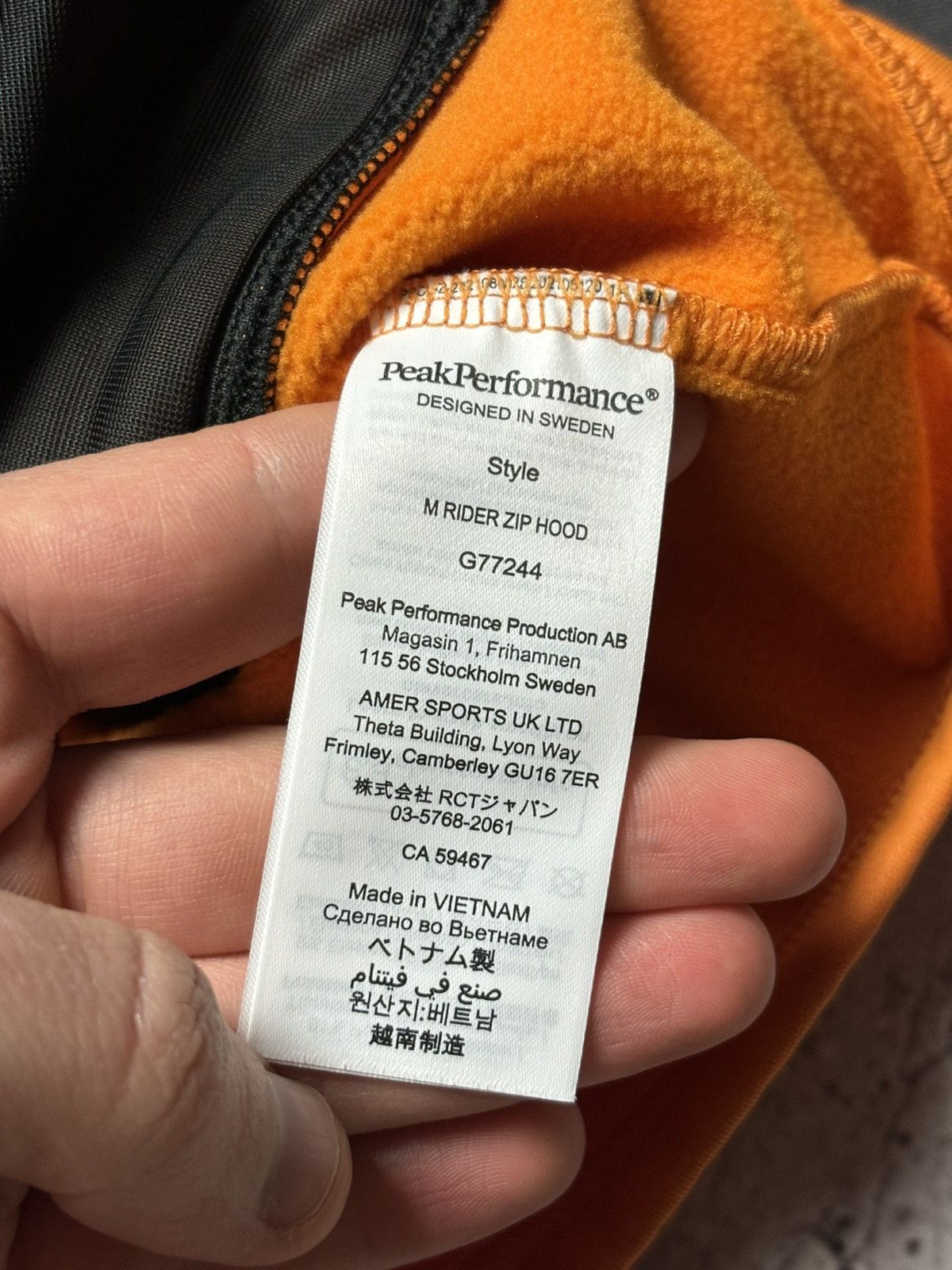 Peak Performance Peak Performance Orange Rider Full Zip Hooded Jacket Size S Size US S / EU 44-46 / 1 - 8 Thumbnail