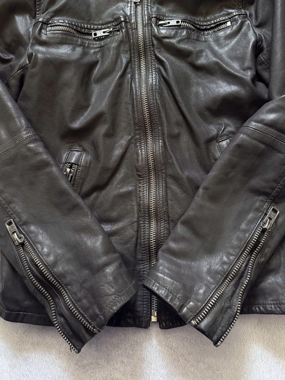 Superdry Superdry Dark Brown Leather Jacket size S Size US S / EU 44-46 / 1 - 5 Thumbnail