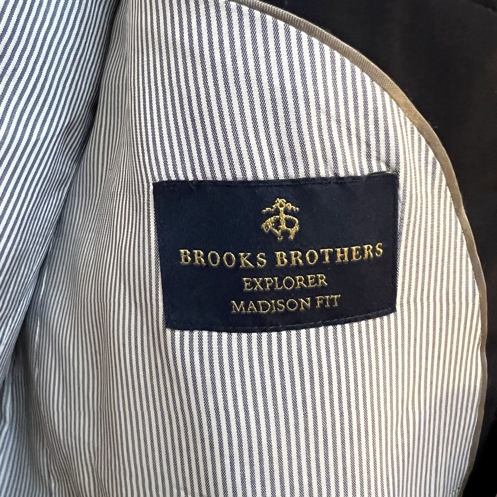 Brooks Brothers Brooks Brothers Blazer Navy Blue Madison Fit Single-Breasted 43R Mens Regular Size 44R - 2 Thumbnail