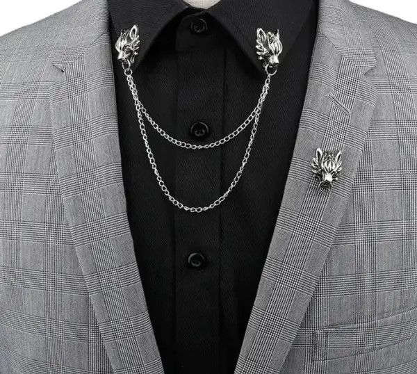 Japanese Brand Kitamura x Eri Wolf Collar Tassel Chain Lapel Pin Brooch Size ONE SIZE - 7 Thumbnail