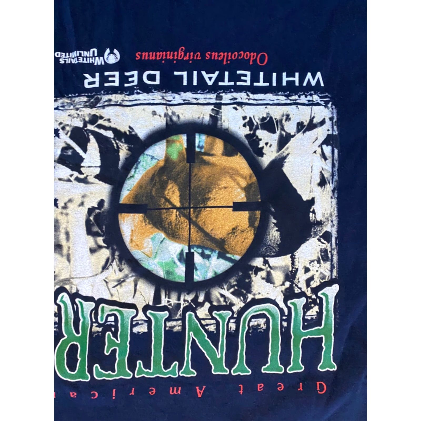 Hunter Whitetails Unlimited Deer Short Sleeve Shirt XL Black Mens T-Shirt Outdoor Hunting Size US XL / EU 56 / 4 - 3 Thumbnail