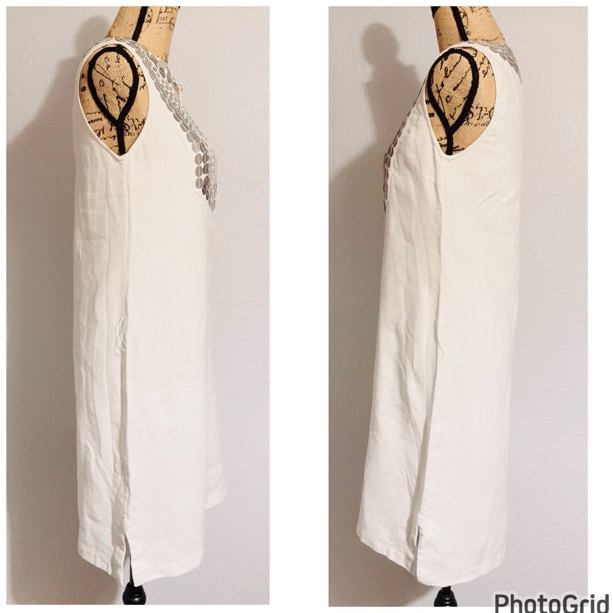 Tory Burch Tory Burch Embellished Linen Dress Size S / US 4 / IT 40 - 3 Thumbnail