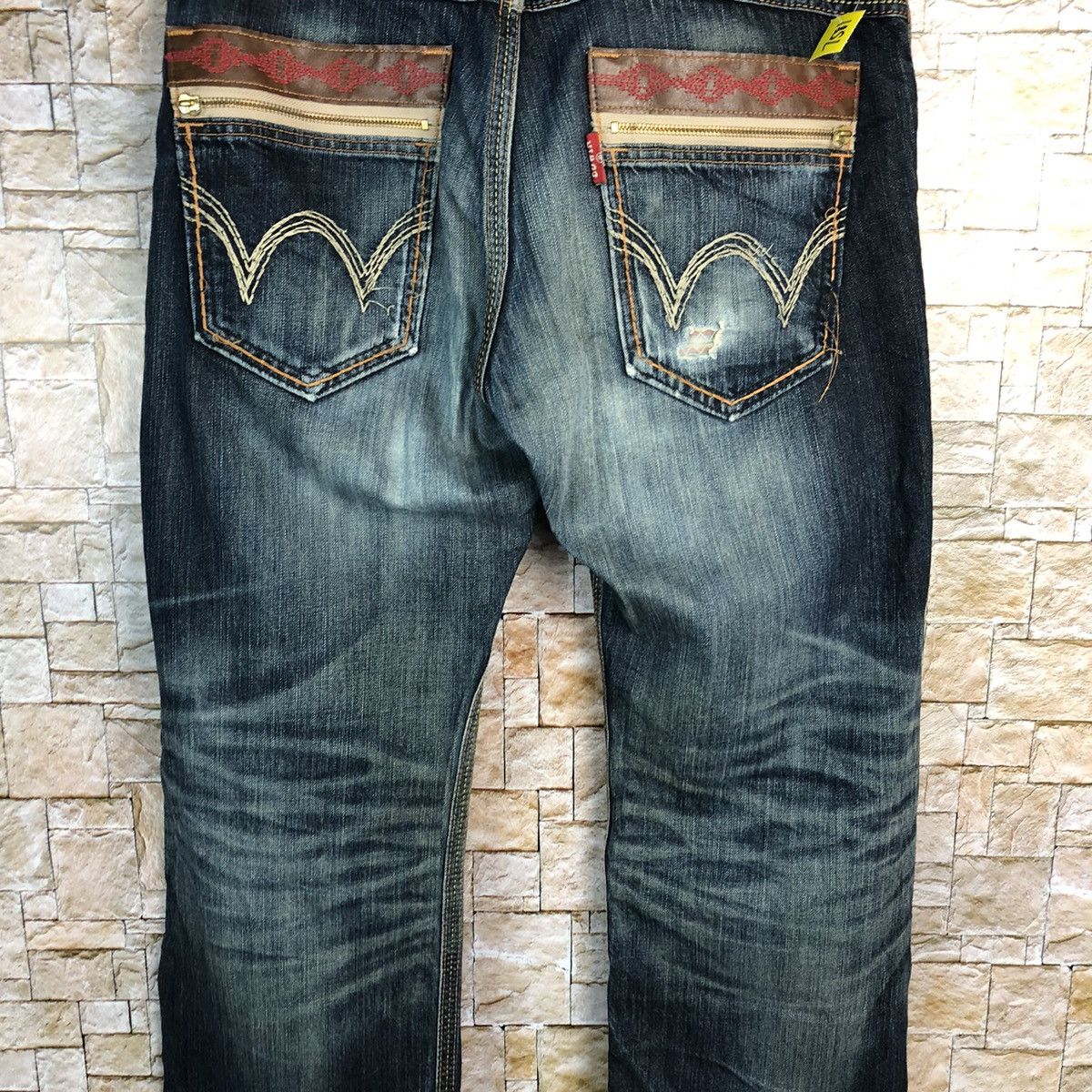 Edwin Edwin faded Blue Denim jeans Pants #7597 Size US 33 - 6 Thumbnail