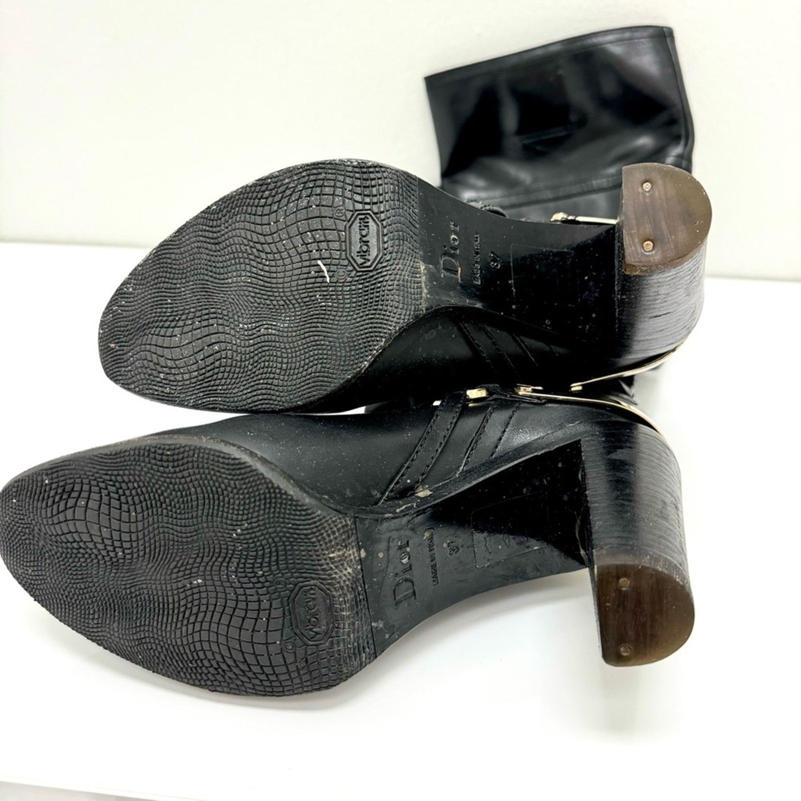 Dior Christian Dior Black Leather Boots, size 37 Size US 7 / IT 37 - 16 Thumbnail