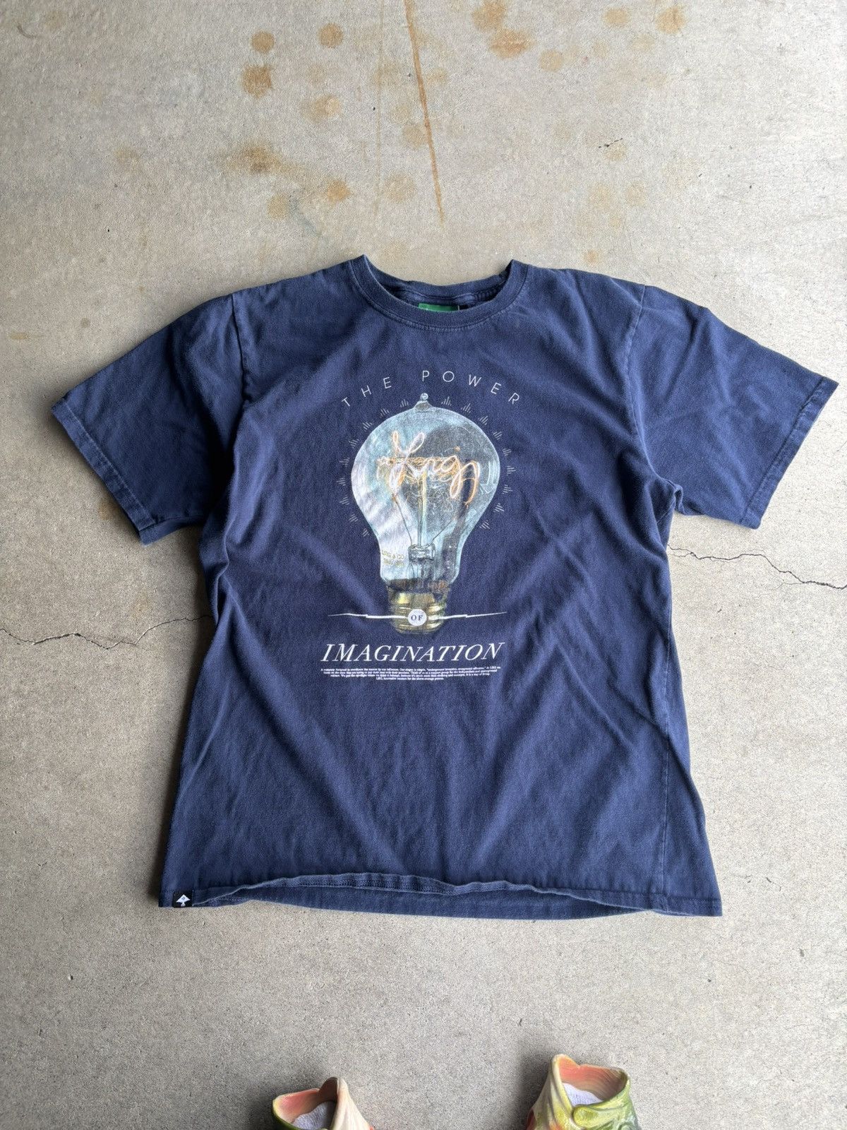 Other × Vintage Crazy 90s Imagination Boxy Heavyweight Navy Shirt Size US XL / EU 56 / 4 - 1 Thumbnail