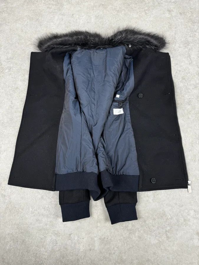 Versace Versace Navy Wool Fur Collar Classy Bomber Jacket Size US M / EU 48-50 / 2 - 9 Thumbnail
