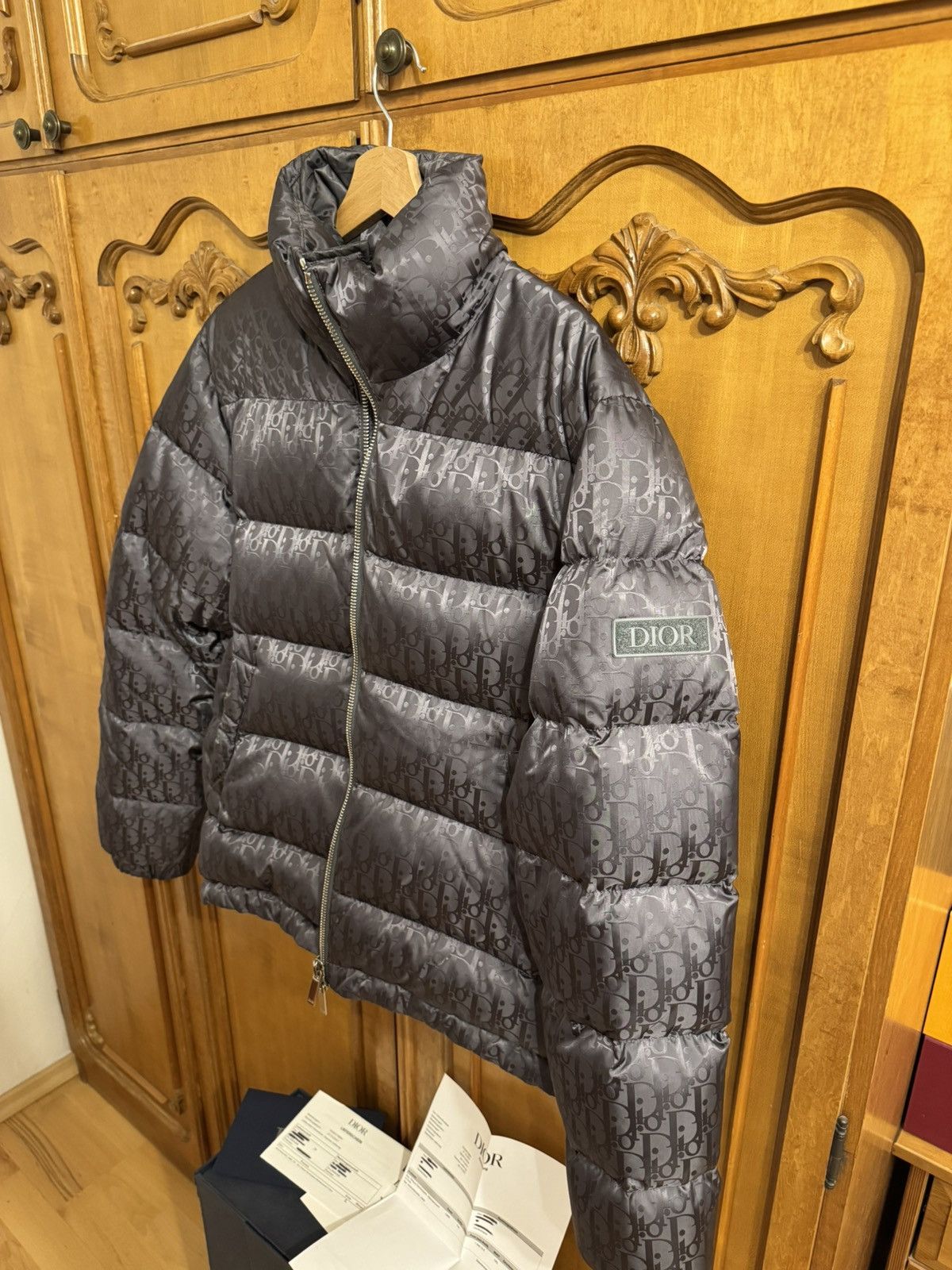 Dior Dior Oblique Puffer Jacket Gunmetal Grey Size US S / EU 44-46 / 1 - 4 Thumbnail